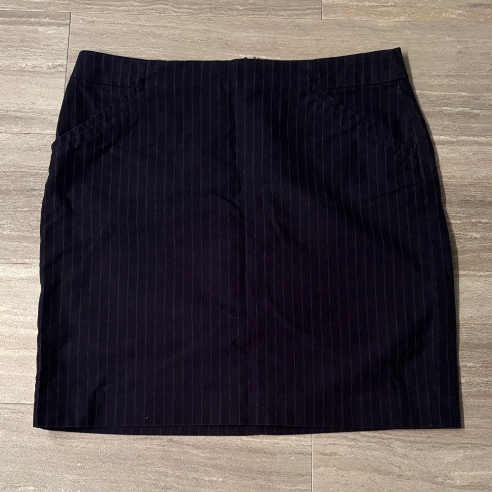 GAP Navy Pinstripe Pencil Skirt